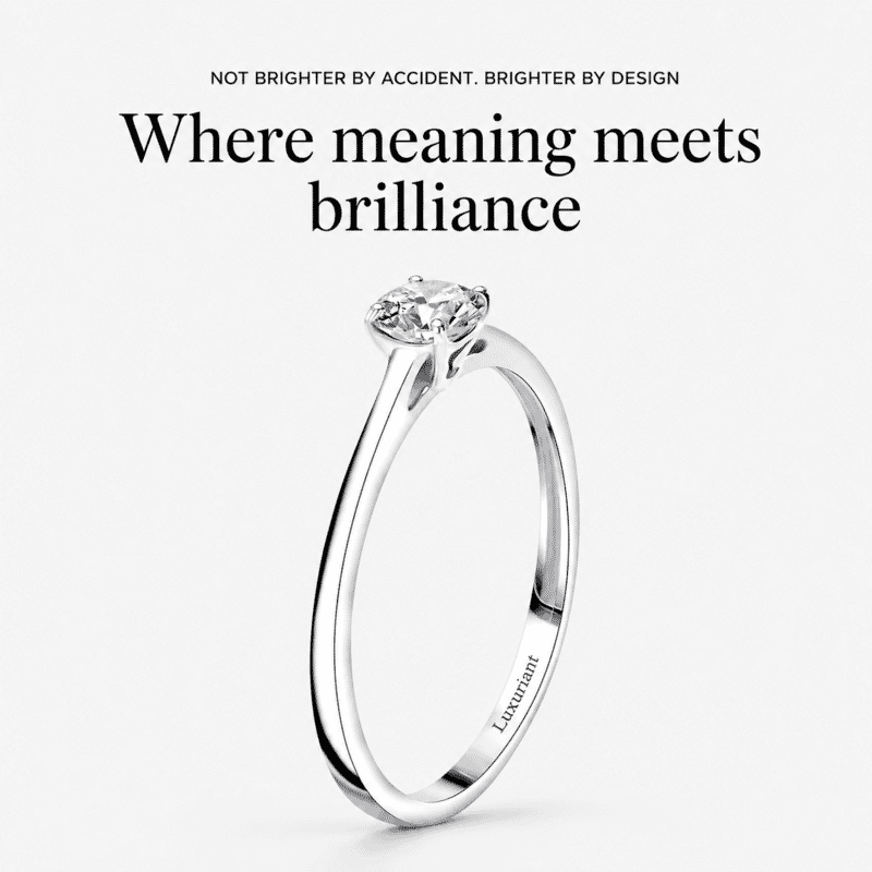 Luxuriant Lab Grown Diamond E-F VS 0.50 ctw Solitaire Ring in Rhodium Over Sterling Silver (Size 4.0)