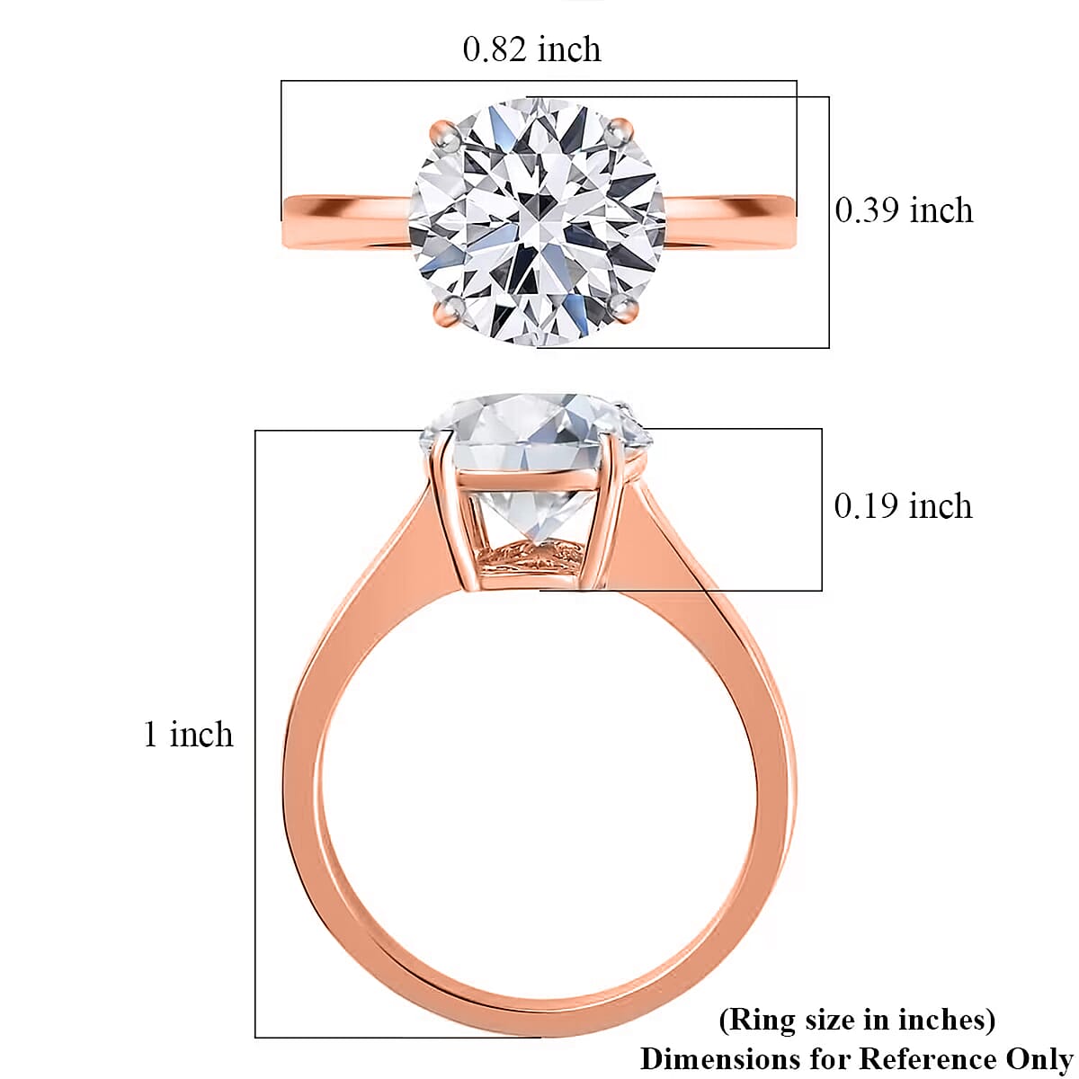 IGI Certified Luxuriant Lab Grown Diamond E-F VS 2.00 ctw Solitaire Ring in 18K Vermeil Rose Gold Over Sterling Silver (Size 8.0) image number 9