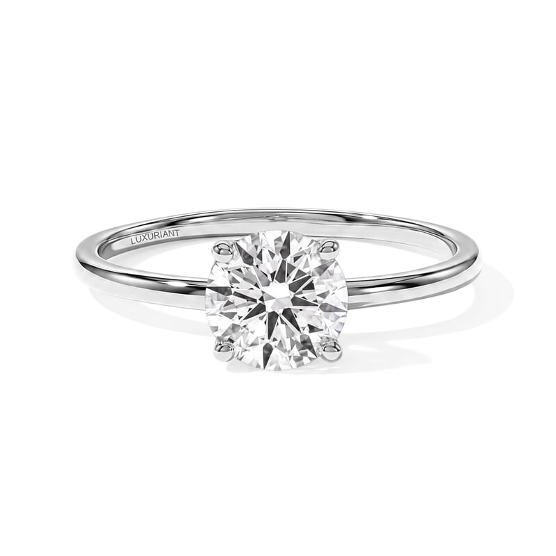 IGI Certified Luxuriant Lab Grown Diamond E-F VS 1.00 ctw Solitaire Ring in Rhodium Over Sterling Silver (Size 4.0)