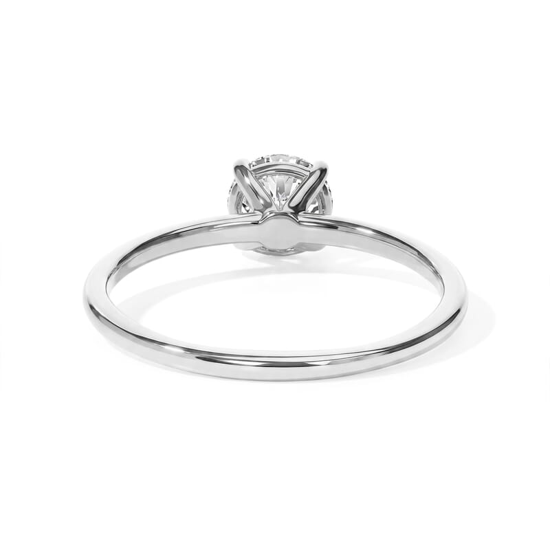 IGI Certified Luxuriant Lab Grown Diamond E-F VS 1.00 ctw Solitaire Ring in Rhodium Over Sterling Silver (Size 4.0)