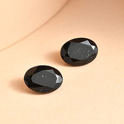 Black Tourmaline Set of 2 (Ovl 7x5 mm) 1.36 ctw Loose Gemstone