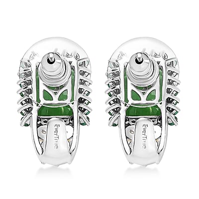 EverTrue Chartreuse Quartz (Triplet) and Multi Gemstone 9.35 ctw Floral & Butterfly Earrings in 18K YG Plated and Platinum Bond
