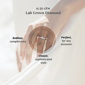 Luxuriant Lab Grown Diamond E-F VS 0.50 ctw Solitaire Ring in 950 Platinum (Size 10.0) (Del. in 10-12 Days)