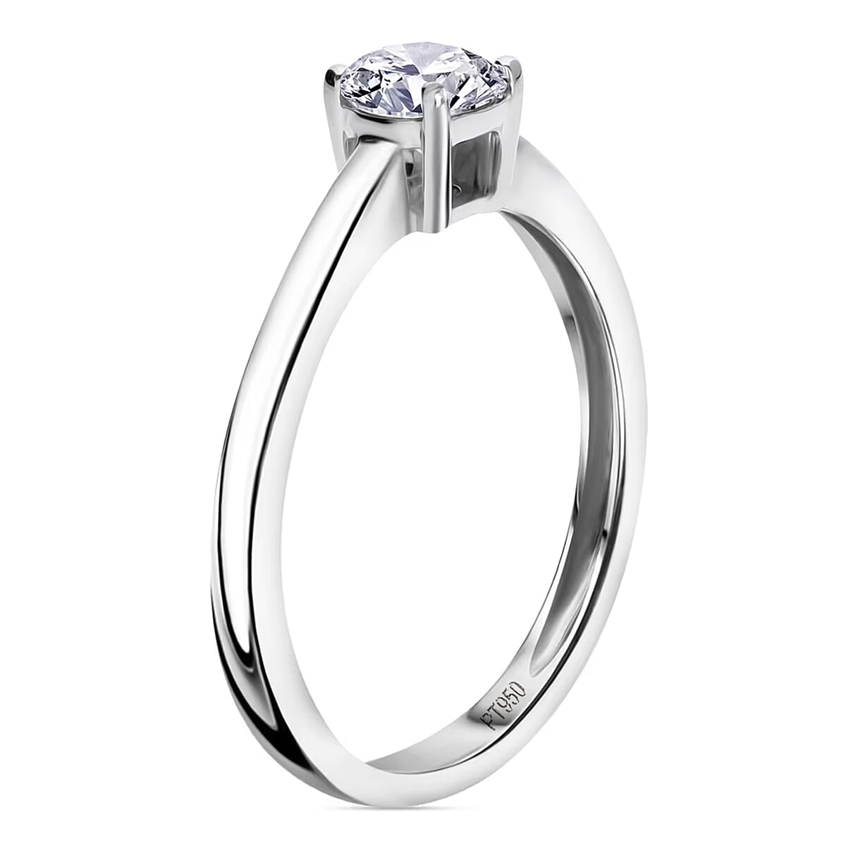 Luxuriant Lab Grown Diamond E-F VS 0.50 ctw Solitaire Ring in 950 Platinum (Size 10.5) image number 7