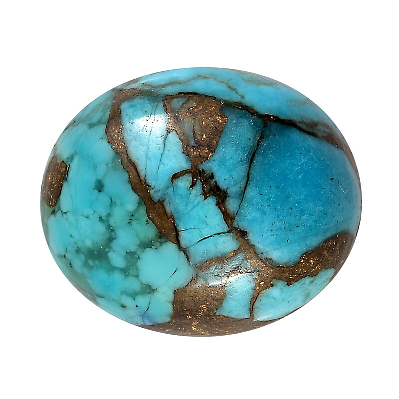 Mojave Blue Turquoise Set of 2 (Ovl 12x10 mm) 3.72 ctw Loose Gemstone