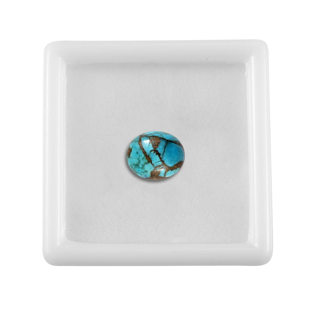 Mojave Blue Turquoise Set of 2 (Ovl 12x10 mm) 3.72 ctw image number 3