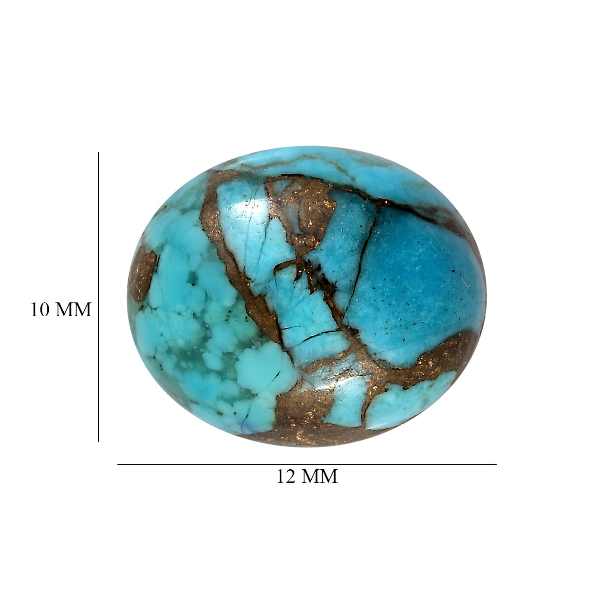 Mojave Blue Turquoise Set of 2 (Ovl 12x10 mm) 3.72 ctw image number 4