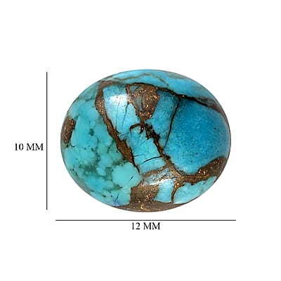Mojave Blue Turquoise Set of 2 (Ovl 12x10 mm) 3.72 ctw Loose Gemstone