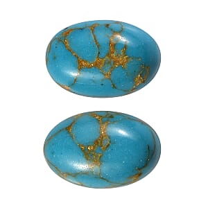 Mojave Blue Turquoise Set of 2 (Ovl 6x4 mm) 0.99 ctw