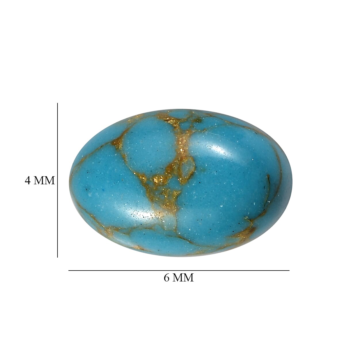 Mojave Blue Turquoise Set of 2 (Ovl 6x4 mm) 0.99 ctw image number 4