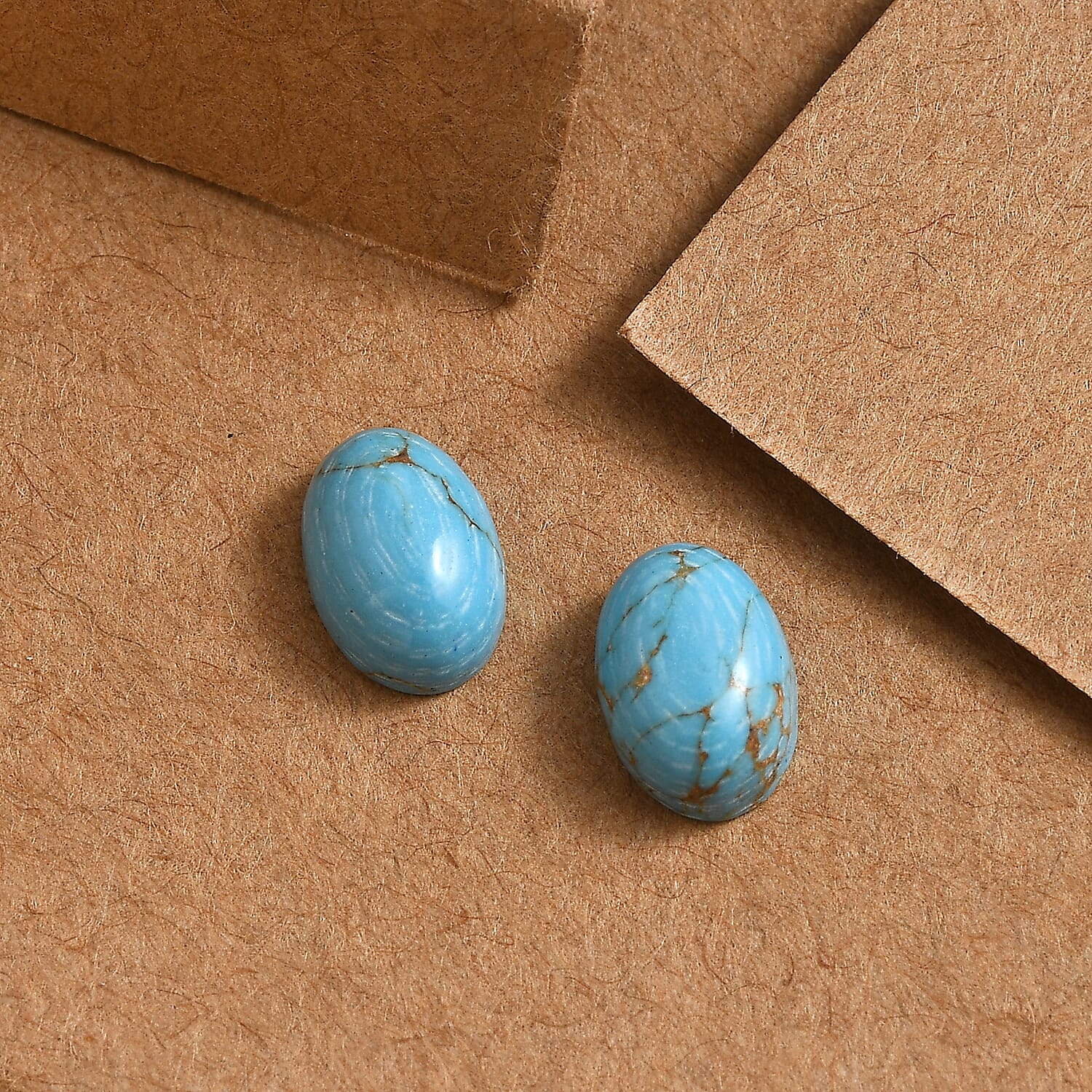 Mojave Blue Turquoise Set of 2 (Ovl 7x5 mm) 1.58 ctw Loose Gemstone