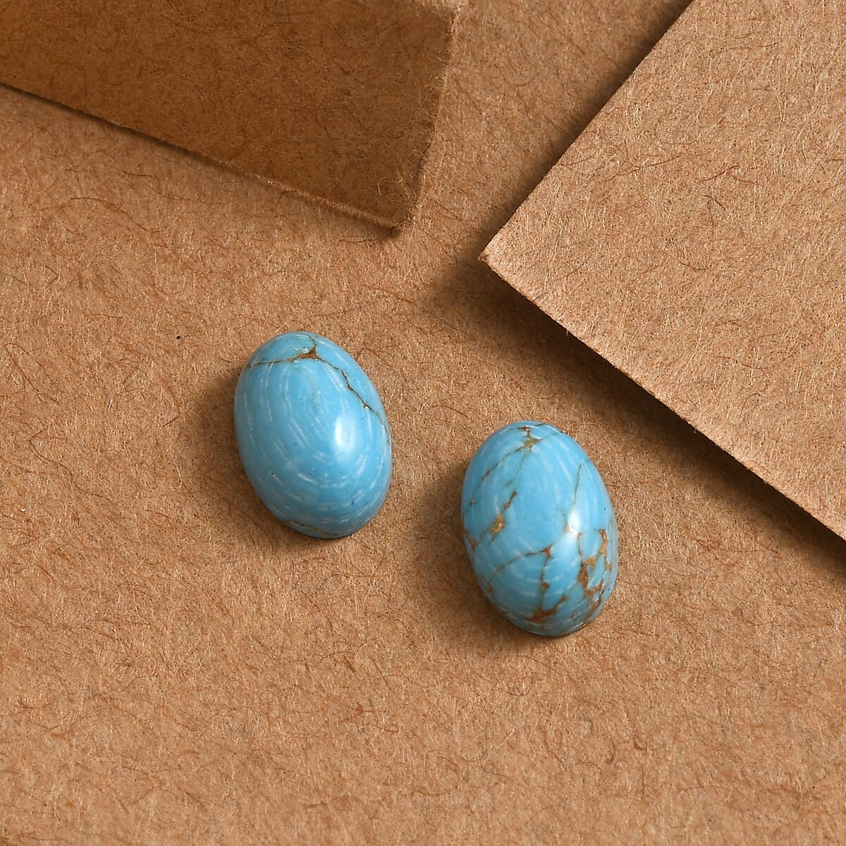 Mojave Blue Turquoise Set of 2 (Ovl 7x5 mm) 1.58 ctw image number 1