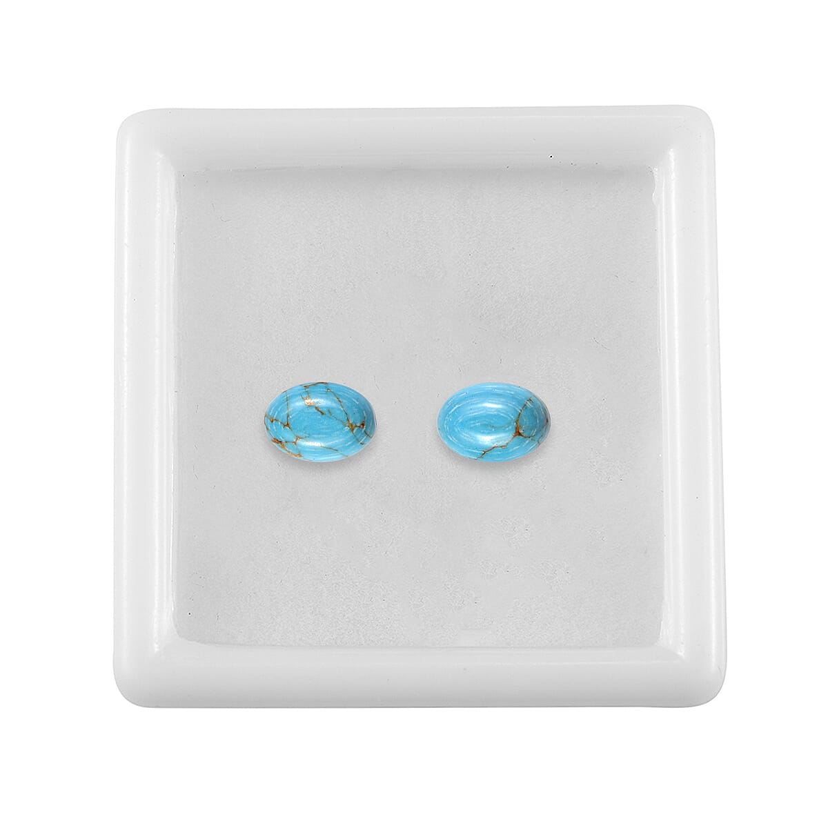 Mojave Blue Turquoise Set of 2 (Ovl 7x5 mm) 1.58 ctw Loose Gemstone
