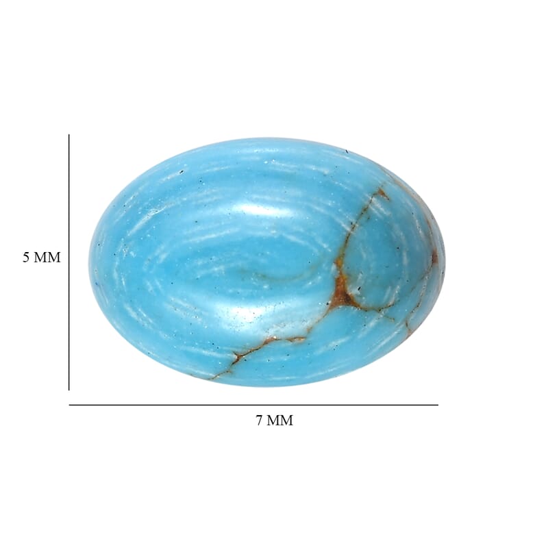 Mojave Blue Turquoise Set of 2 (Ovl 7x5 mm) 1.58 ctw Loose Gemstone