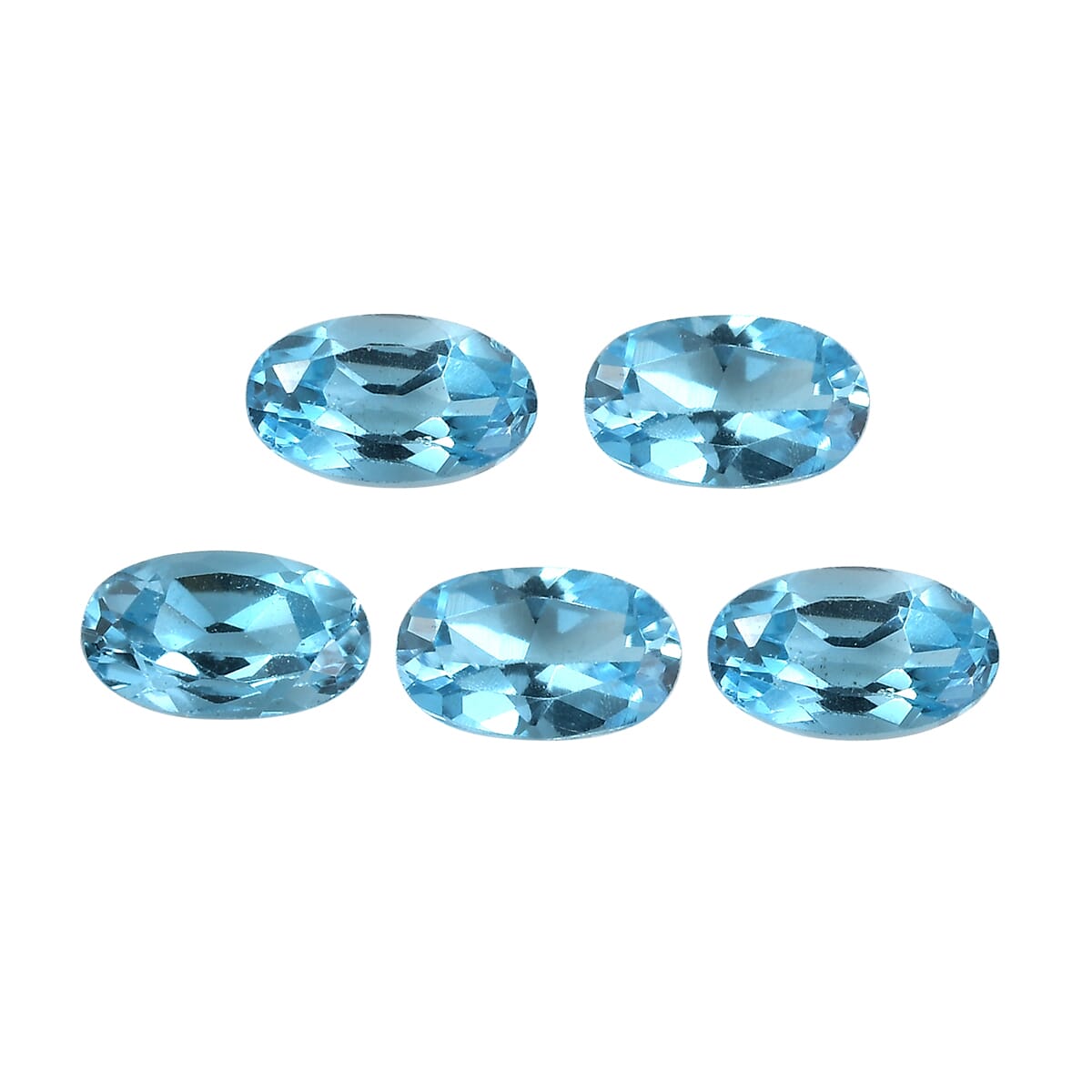 Blue Topaz Set of 5 (Ovl 5x3 mm) 1.29 ctw image number 0