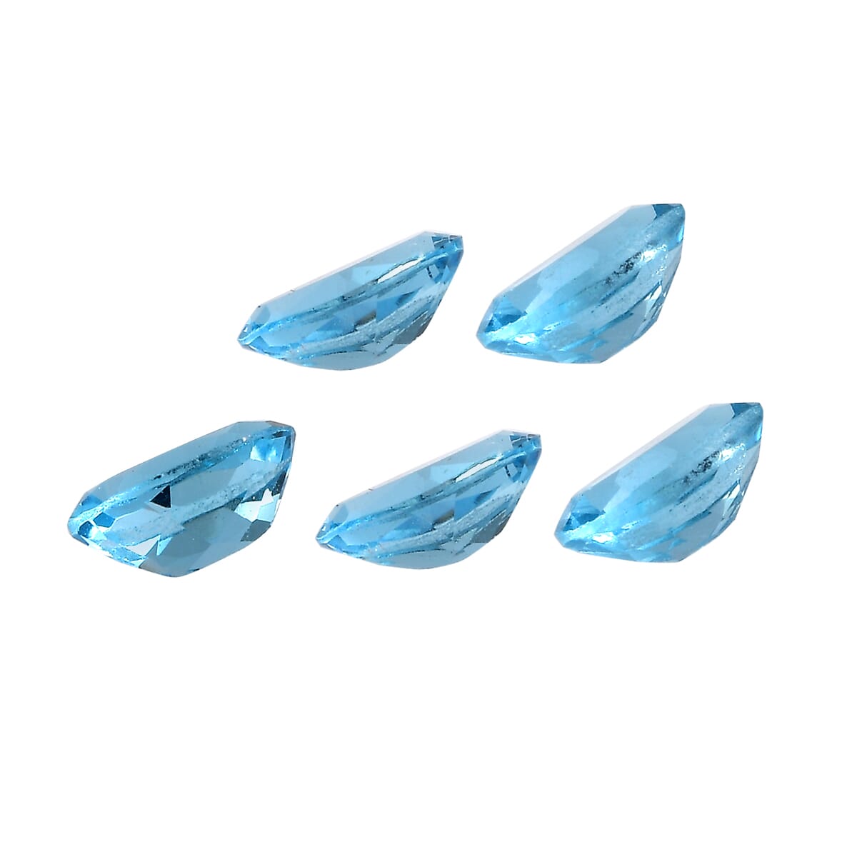 Blue Topaz Set of 5 (Ovl 5x3 mm) 1.29 ctw image number 2
