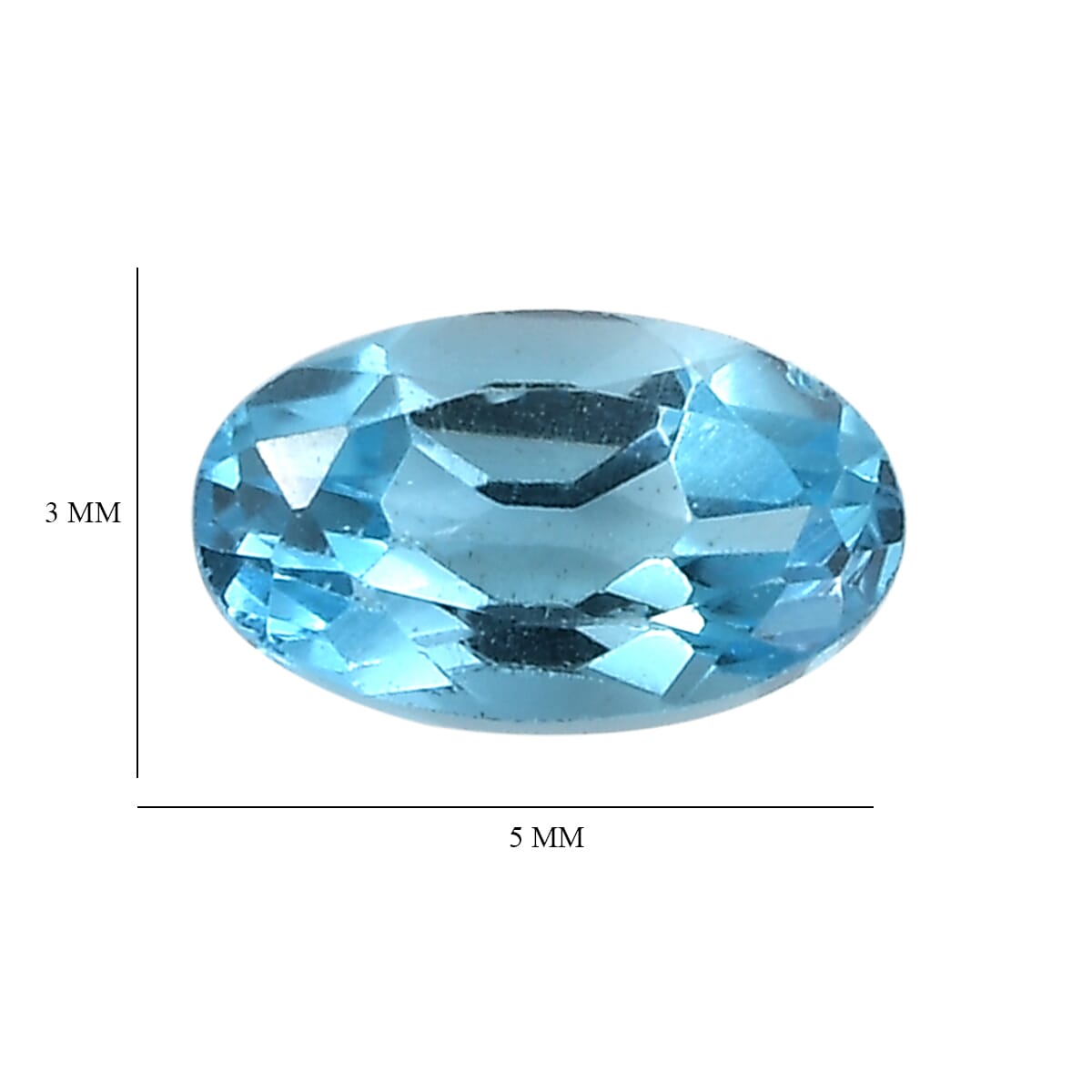 Blue Topaz Set of 5 (Ovl 5x3 mm) 1.29 ctw image number 4