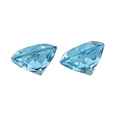 Blue Topaz Set of 2 (Rnd 5.5 mm) 1.46 ctw Loose Gemstone