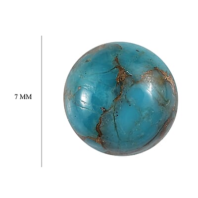AA Mojave Blue Turquoise (Rnd 7 mm) 1.10 ctw Loose Gemstone