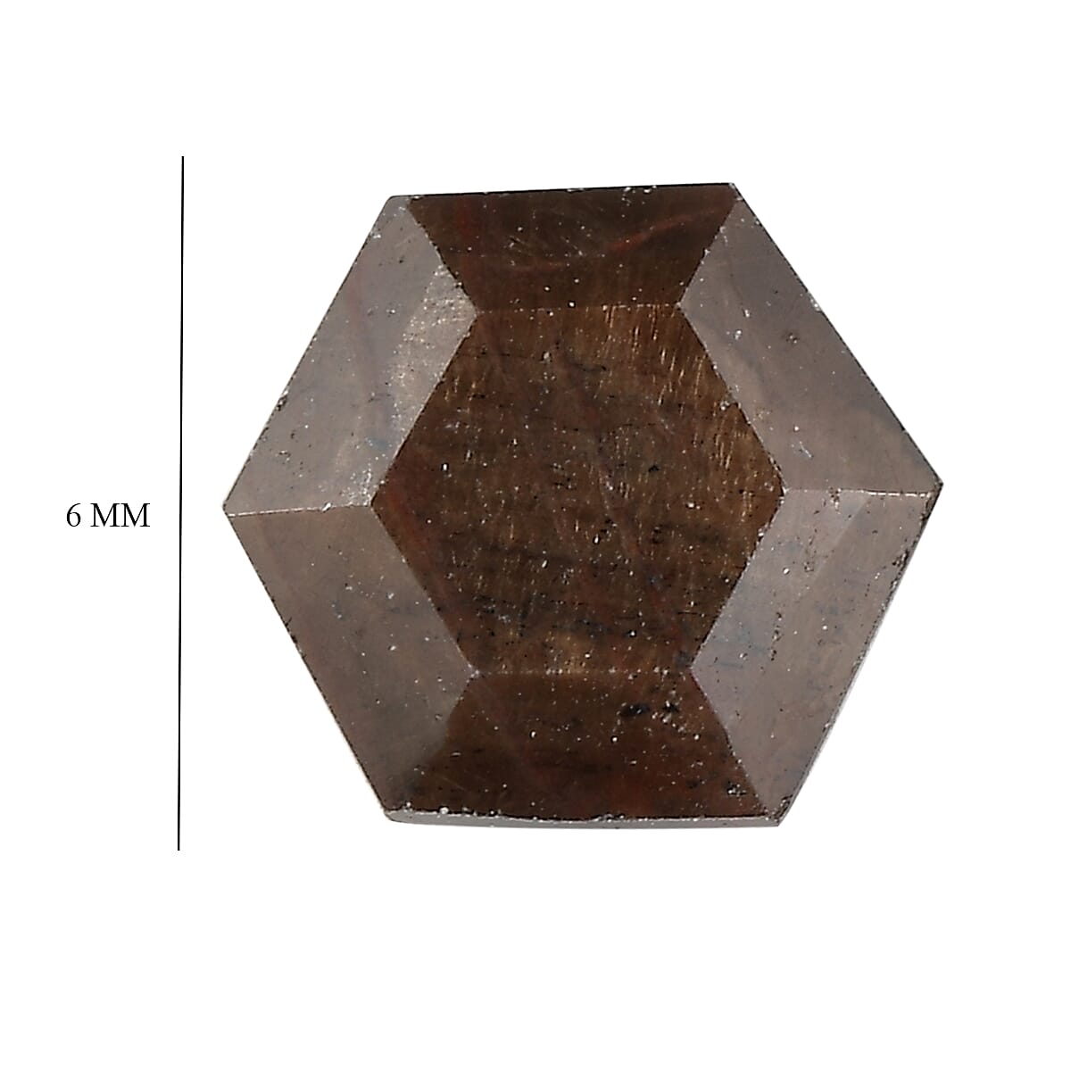 Chocolate Sapphire Set of 2 (Hexagon 6 mm) 2.14 ctw Loose Gemstone image number 4