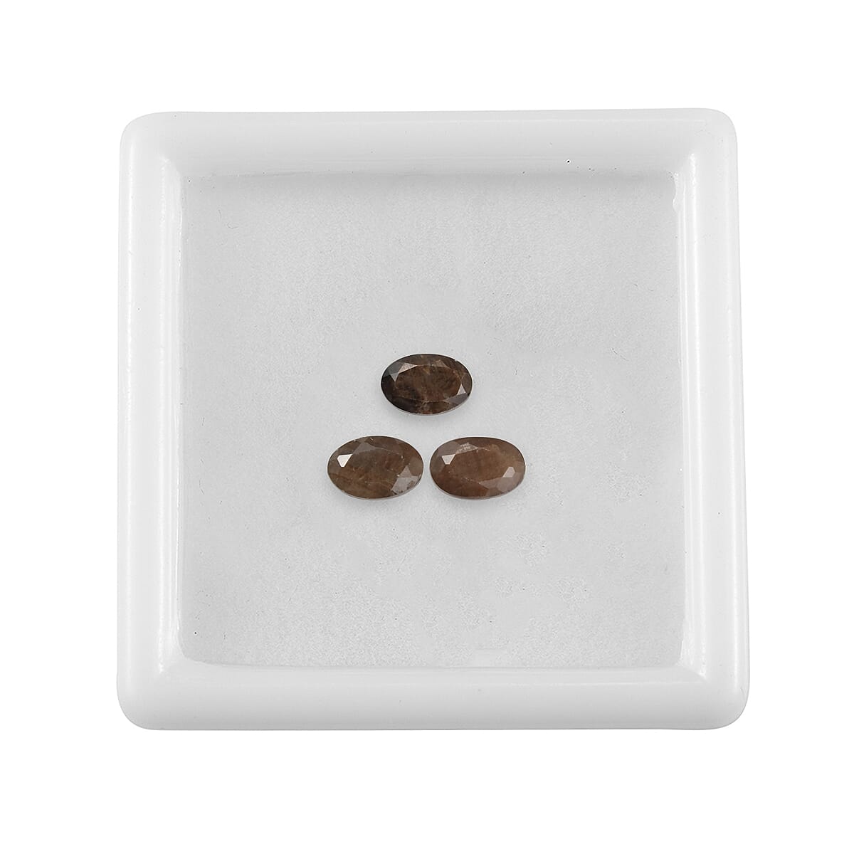 Chocolate Sapphire Set of 3 (Ovl 6x4 mm) 1.54 ctw Loose Gemstone