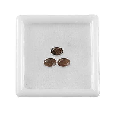 Chocolate Sapphire Set of 3 (Ovl 6x4 mm) 1.54 ctw Loose Gemstone