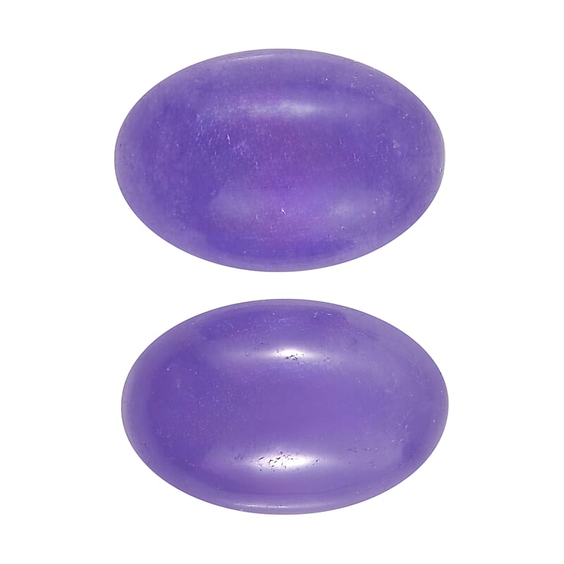 AA Purple Jade (D) Set of 2 (Ovl 6x4 mm) 1.07 ctw Loose Gemstone