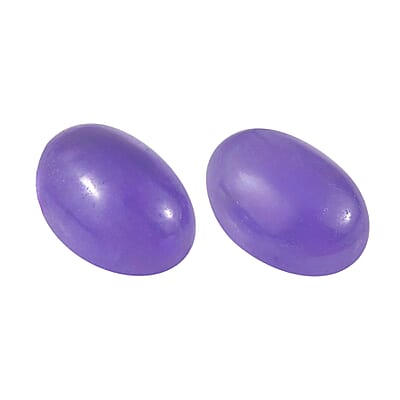 AA Purple Jade (D) Set of 2 (Ovl 6x4 mm) 1.07 ctw Loose Gemstone