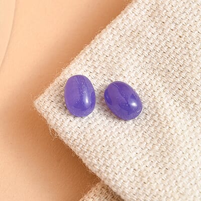 AAA Purple Jade (D) Set of 2 (Ovl 7x5 mm) 1.88 ctw Loose Gemstone