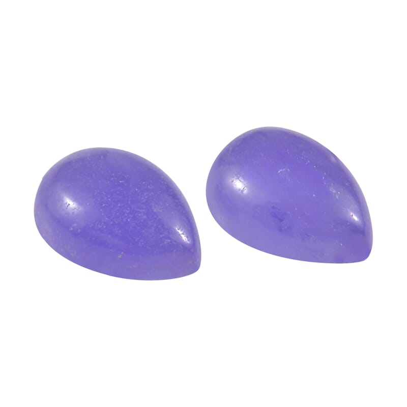 Purple Jade (D) Set of 2 (Pear 7x5 mm) 1.84 ctw Loose Gemstone