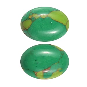 Mojave Green Turquoise Set of 2 (Ovl 7x5 mm) 1.27 ctw Loose Gemstone
