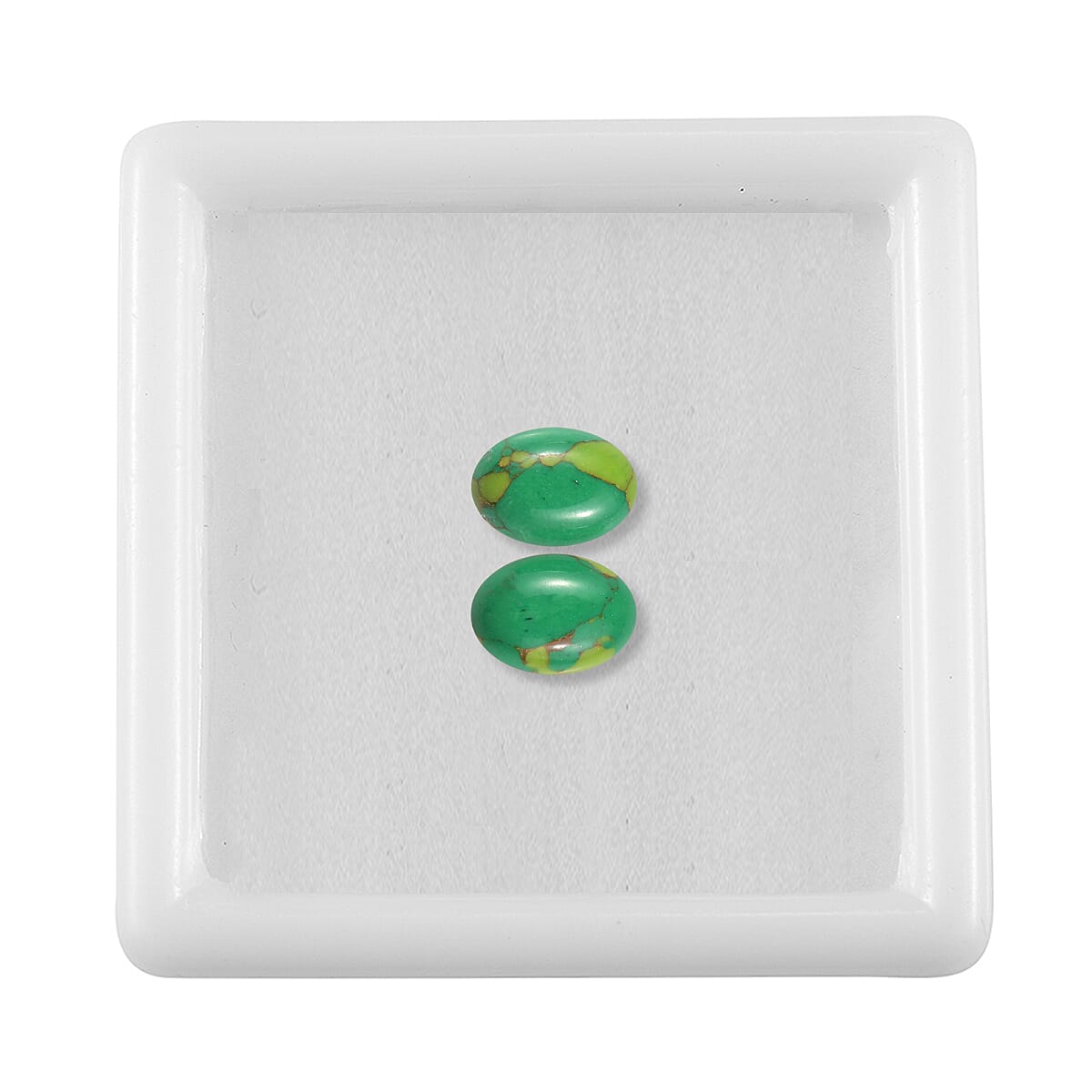 Mojave Green Turquoise Set of 2 (Ovl 7x5 mm) 1.27 ctw Loose Gemstone image number 3