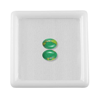 Mojave Green Turquoise Set of 2 (Ovl 7x5 mm) 1.27 ctw Loose Gemstone