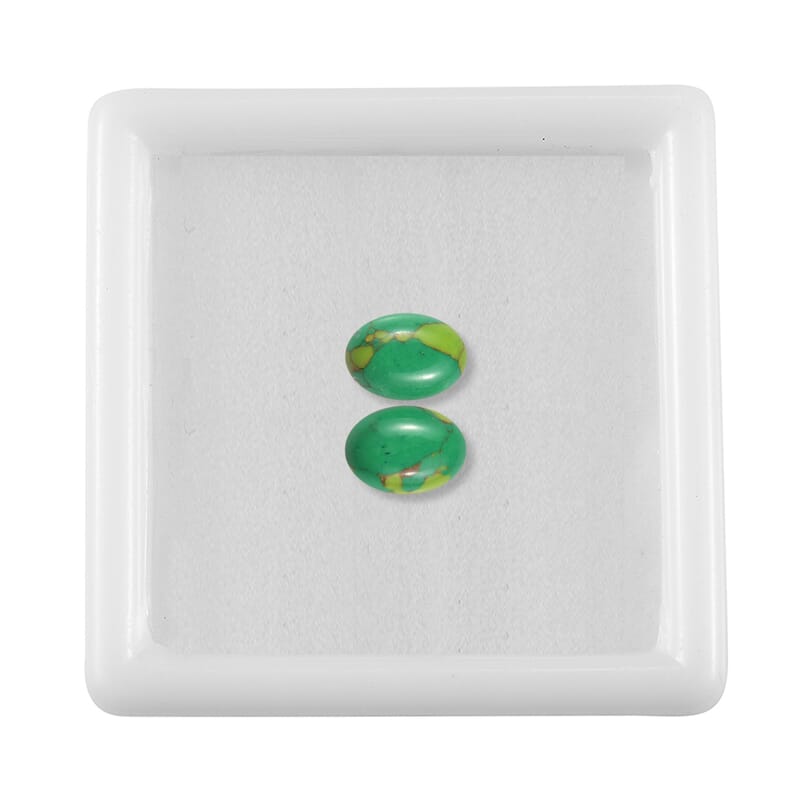 Mojave Green Turquoise Set of 2 (Ovl 7x5 mm) 1.27 ctw Loose Gemstone