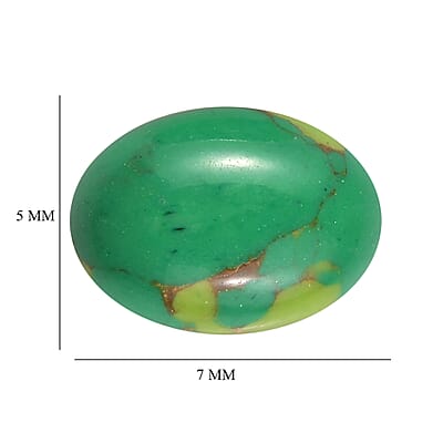 Mojave Green Turquoise Set of 2 (Ovl 7x5 mm) 1.27 ctw Loose Gemstone