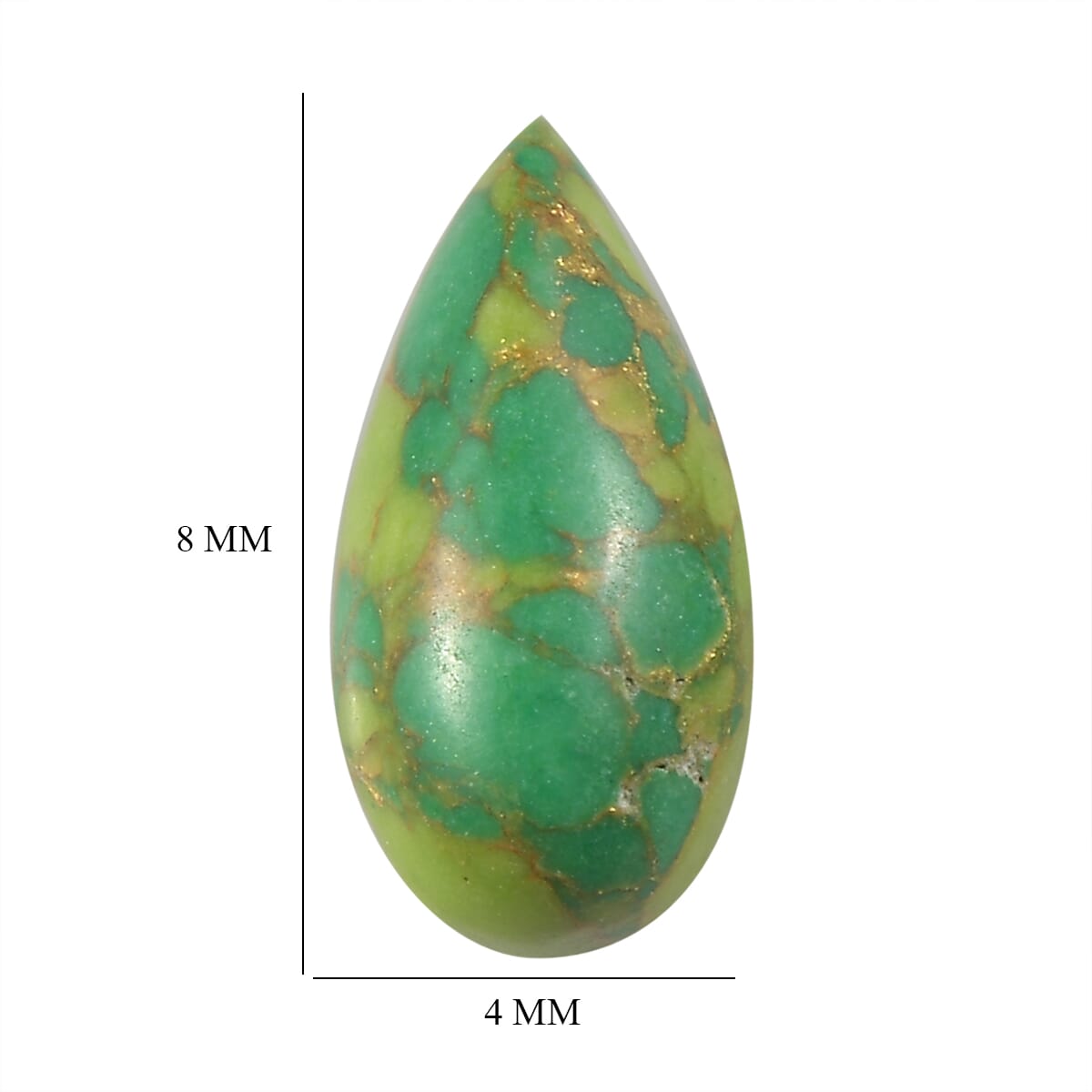 Mojave Green Turquoise Set of 2 (Pear 8x4 mm) 1.25 ctw image number 4