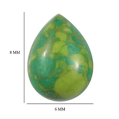 Mojave Green Turquoise Set of 2 (Pear 8x6 mm) 2.17 ctw Loose Gemstone