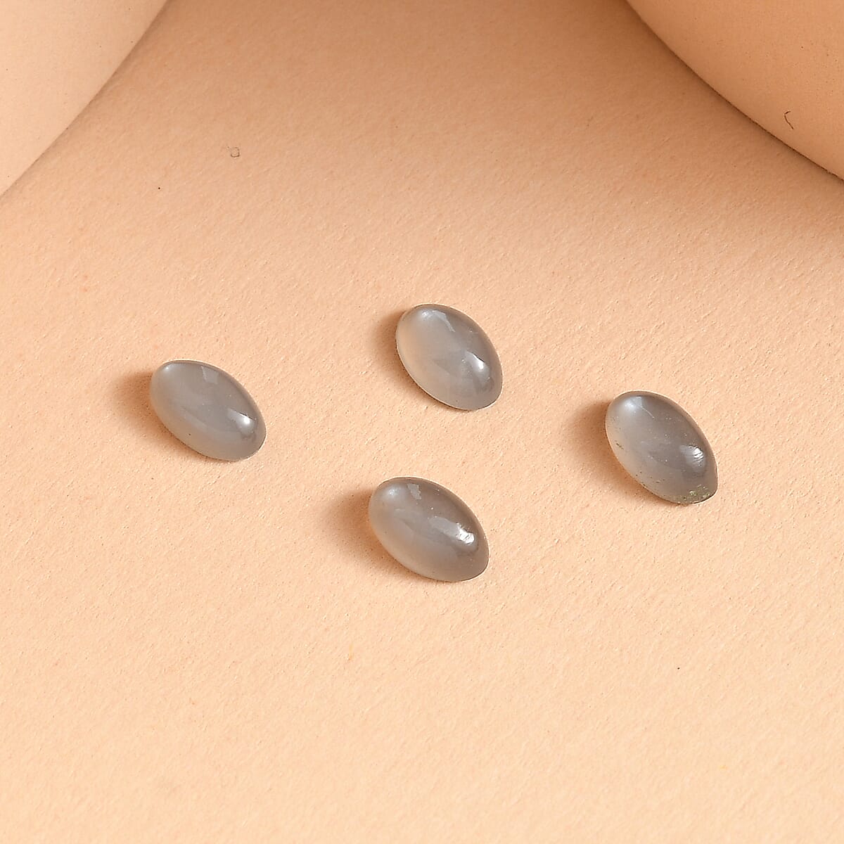 Grey Moonstone Set of 4 (Ovl 5x3 mm) 1.05 ctw Loose Gemstone image number 1