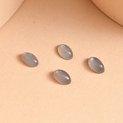 Grey Moonstone Set of 4 (Ovl 5x3 mm) 1.05 ctw Loose Gemstone
