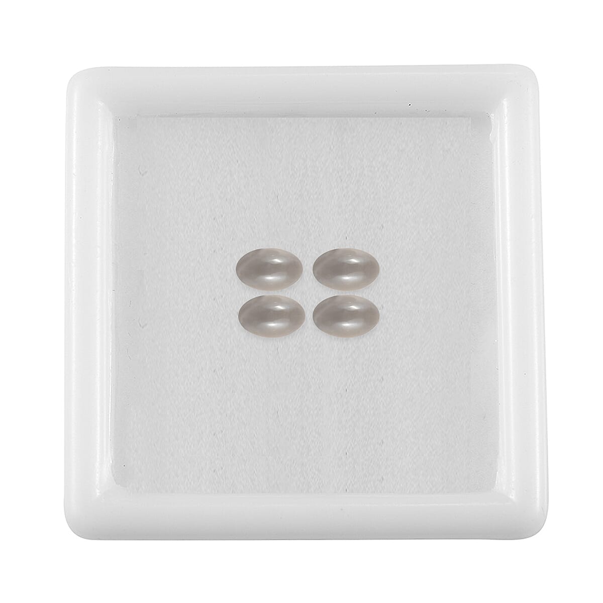 Grey Moonstone Set of 4 (Ovl 5x3 mm) 1.05 ctw Loose Gemstone image number 3
