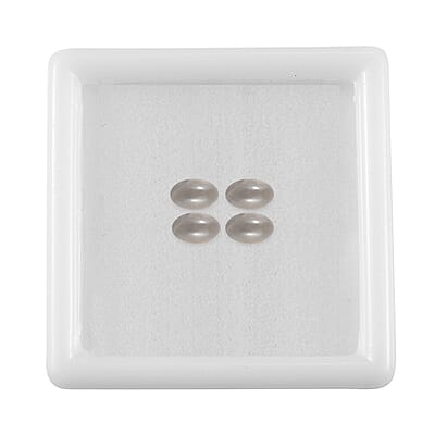 Grey Moonstone Set of 4 (Ovl 5x3 mm) 1.05 ctw Loose Gemstone
