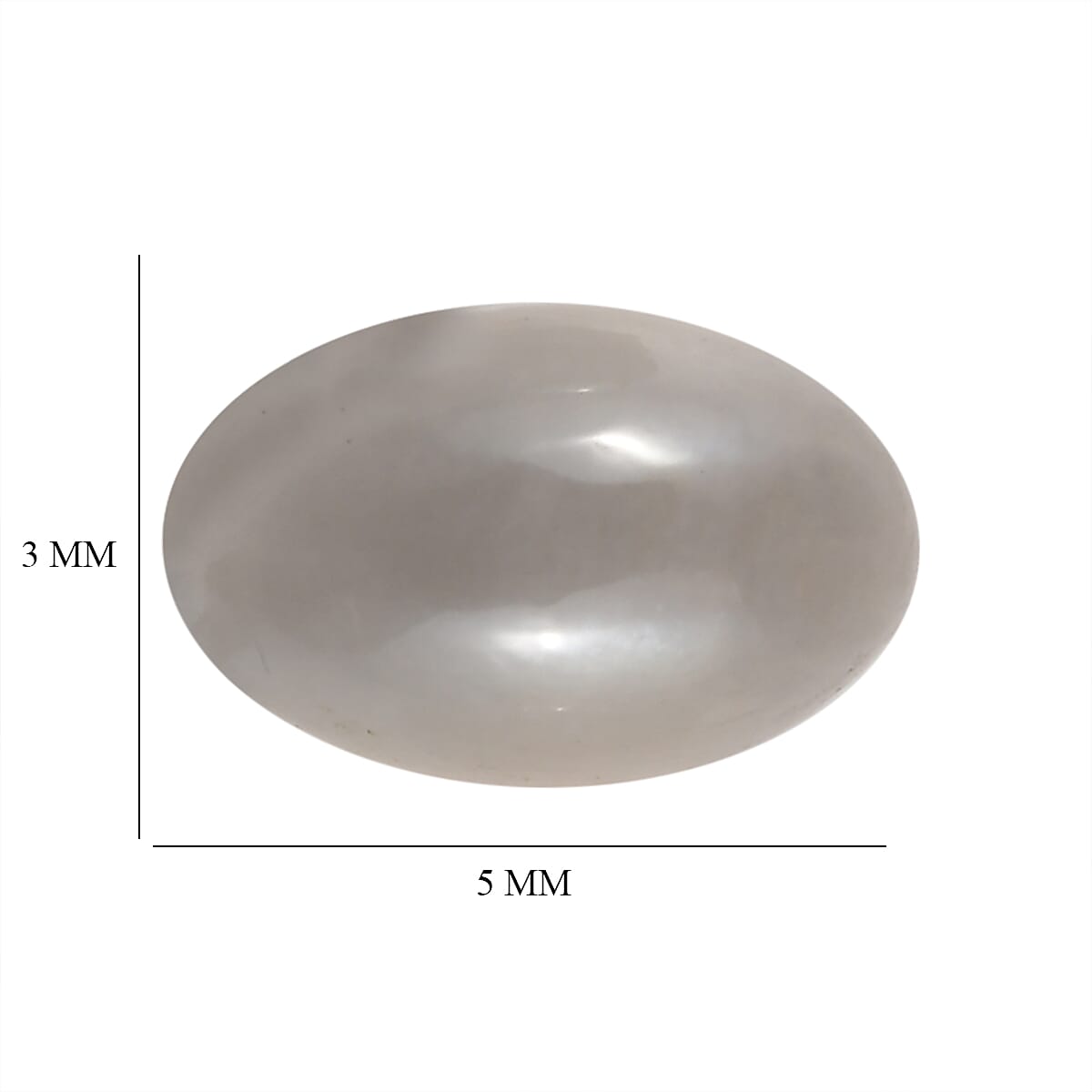 Grey Moonstone Set of 4 (Ovl 5x3 mm) 1.05 ctw Loose Gemstone image number 4
