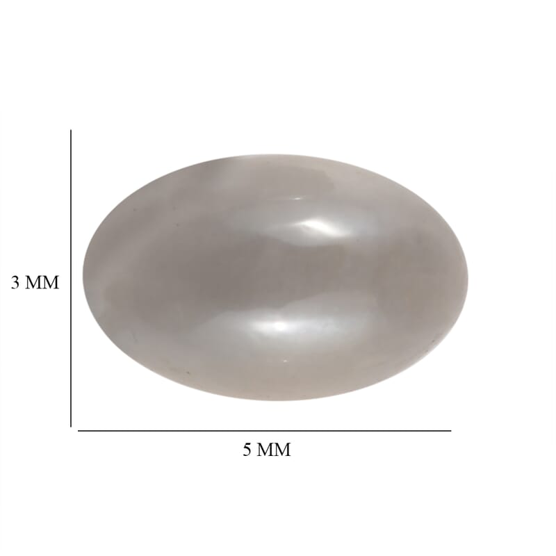 Grey Moonstone Set of 4 (Ovl 5x3 mm) 1.05 ctw Loose Gemstone
