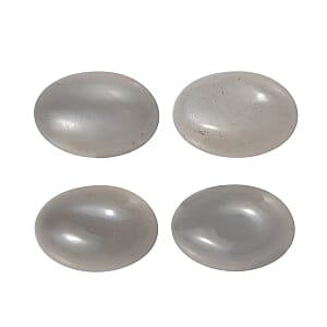Grey Moonstone Set of 4 (Ovl 6x4 mm) 1.78 ctw Loose Gemstone