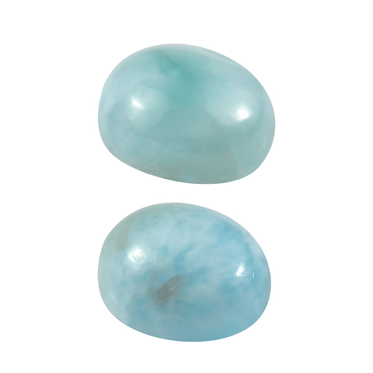 Larimar Set of 2 (Ovl 5x4 mm) 0.71 ctw Loose Gemstone