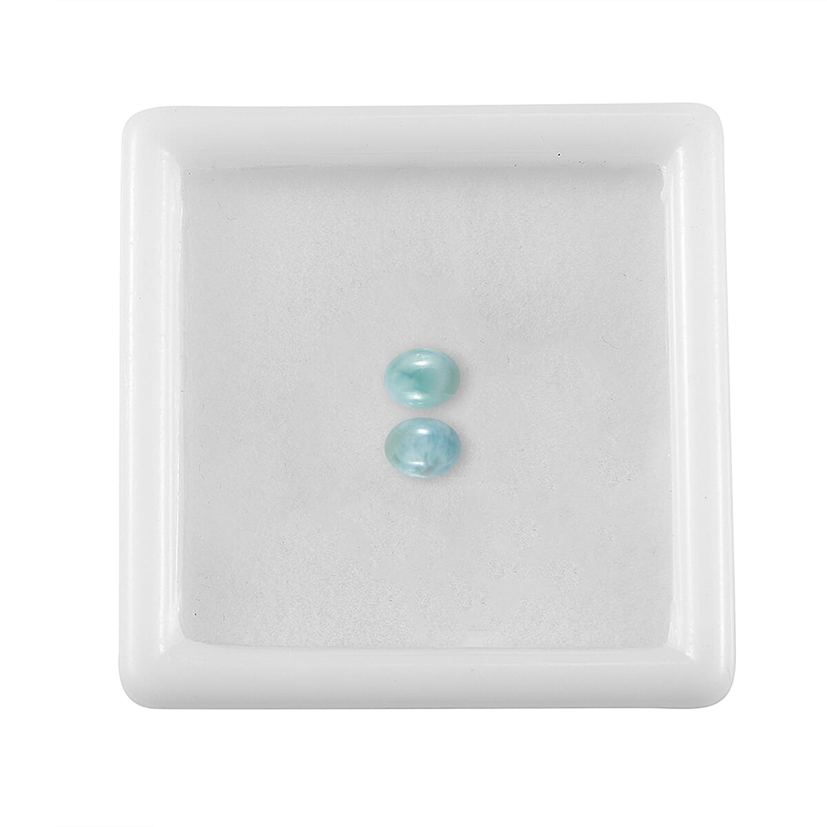 Larimar Set of 2 (Ovl 5x4 mm) 0.71 ctw Loose Gemstone