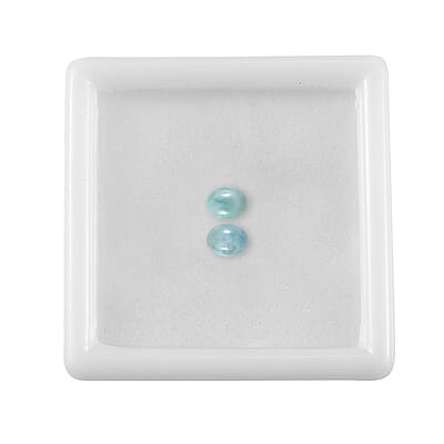 Larimar Set of 2 (Ovl 5x4 mm) 0.71 ctw Loose Gemstone