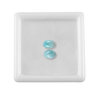 AA Larimar Set of 2 (Ovl 7x5 mm) 1.73 ctw Loose Gemstone