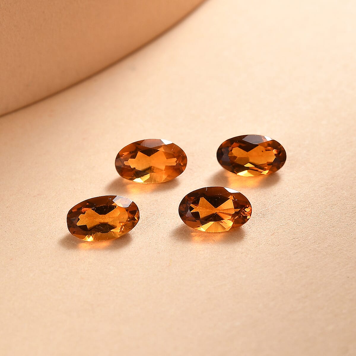 Santa Ana Madeira Citrine Set of 4 (Ovl 5x3 mm) 0.88 ctw Loose Gemstone image number 1