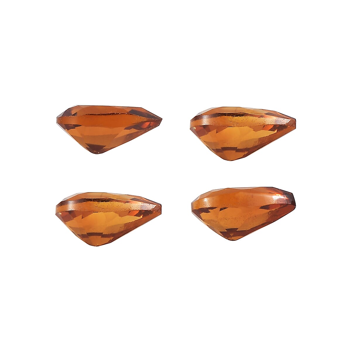 AA Santa Ana Madeira Citrine Set of 4 (Pear 5x3 mm) 0.72 ctw Loose Gemstone image number 2